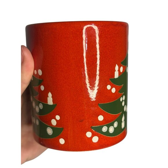 Vintage Waechtersbach Red Christmas Mug | West Germany Holiday Coffee Cup 80s - Picture 6 of 8